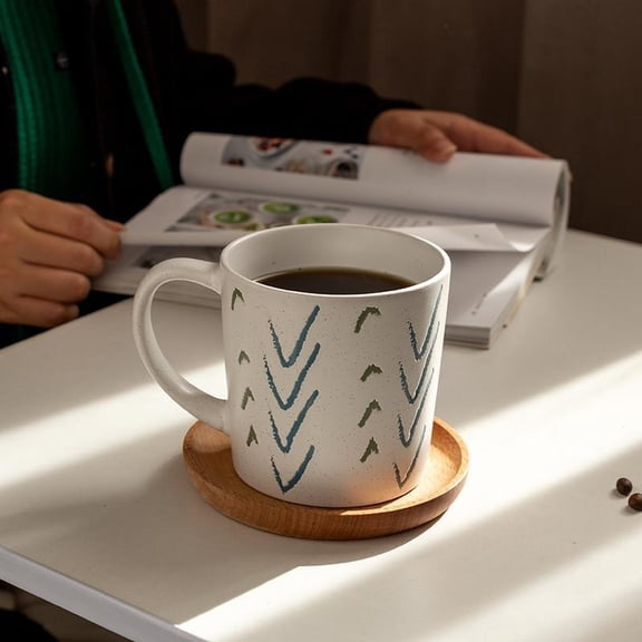 Personalized Hand-Painted 3-Color Ceramic Mug Set - 380ml Stylish Coffee, Tea, and Milk Cups
