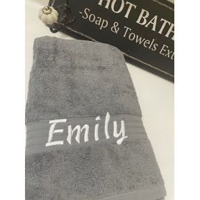 Personalized Hand Towel, Monogrammed Towel, Cotton Bathroom Decor with Name Embroidery, Unique Custom Gift for Housewarming and Christmas