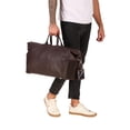 thumbnail image 1 of Personalized Handcrafted Top Grain Leather Weekender Bag with Adjustable Shoulder Strap and Interior Pocket Retro Style Duffel Bag, 1 of 2