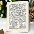 thumbnail image 1 of Personalized Handmade Birthday Card, Happy Birthday Papercut Greeting Card, Customized Any Name Any Age, Gift for Kids, Women, Men, 1 of 6