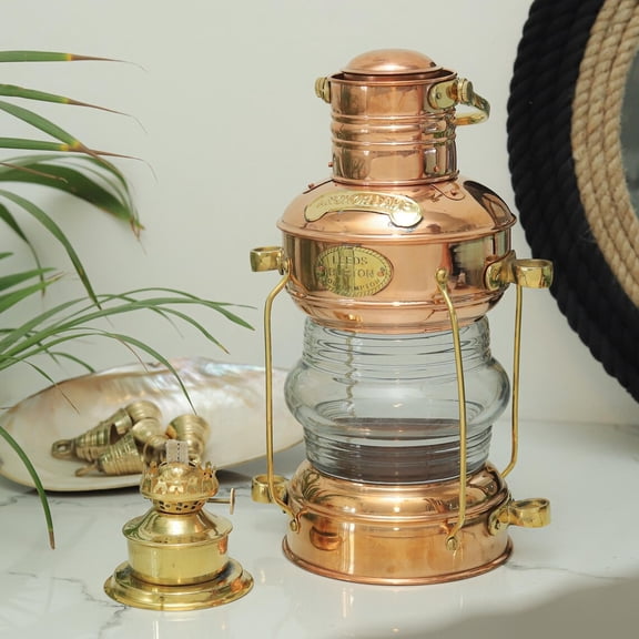 Personalized Handmade Oil Lantern, Nautical Table Lamp, Maritime Ship oil Lantern, Vintage Style Burner Lantern, Hanging Light Oil Lamp