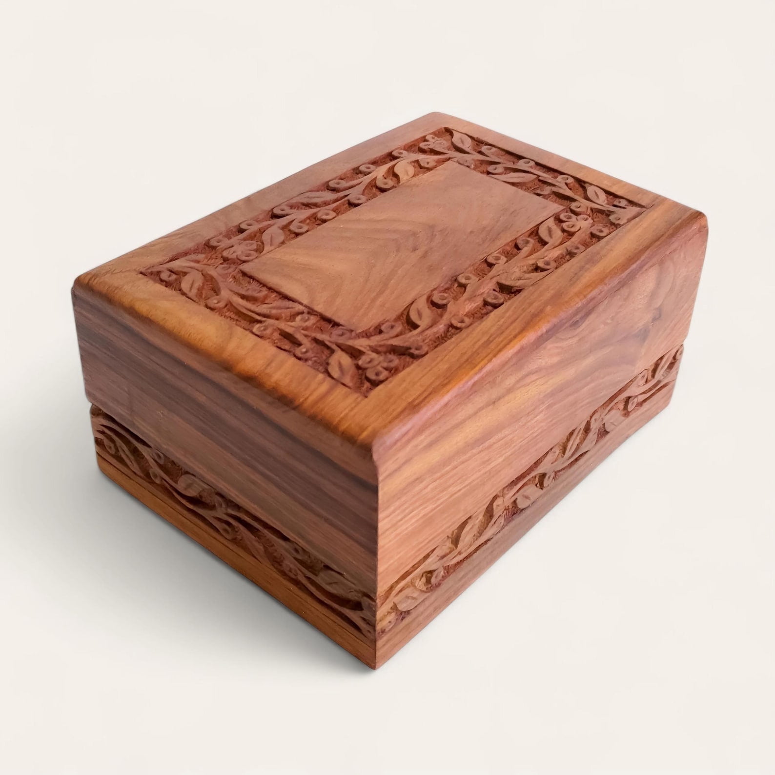 Personalized Handmade Rosewood Urn for Human Ashes - Cremation Wooden Keepsake Box - Elegant Memorial Trauer Box