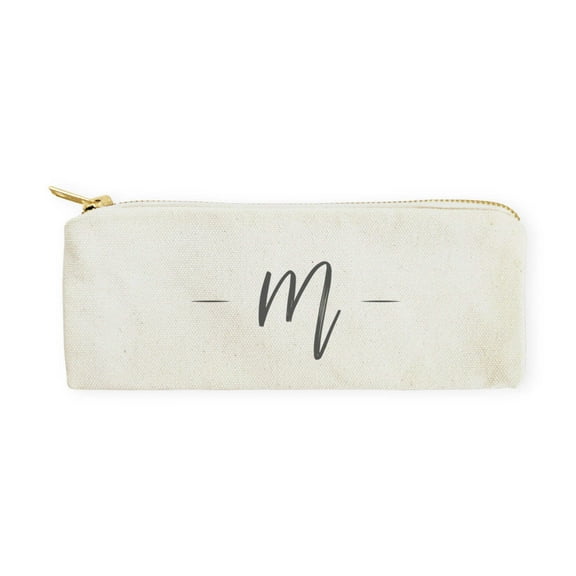 Personalized Handwritten Monogram Pencil Case and Travel Pouch