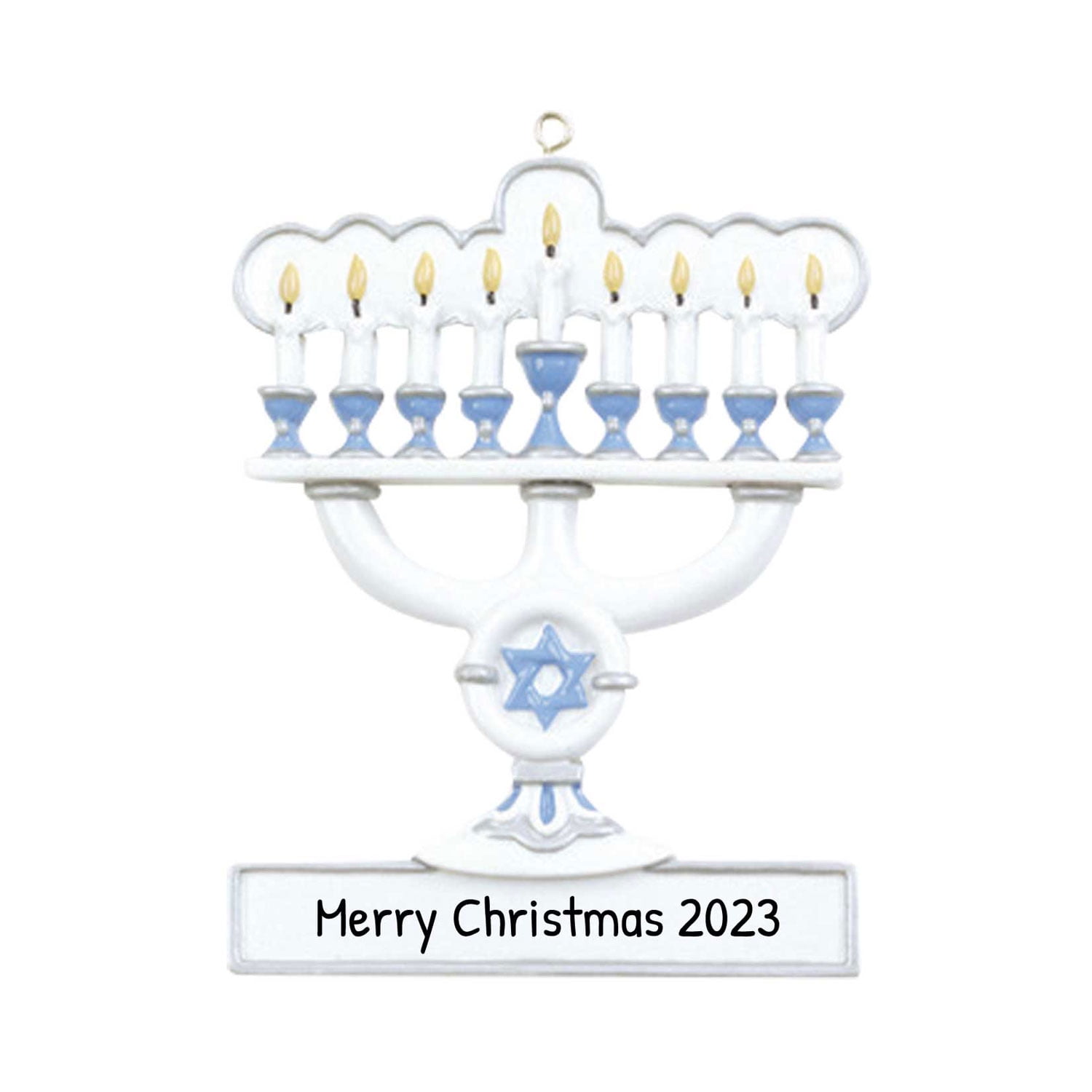 Personalized Hanukkah Tree Ornaments Menorah Ornament, Jewish