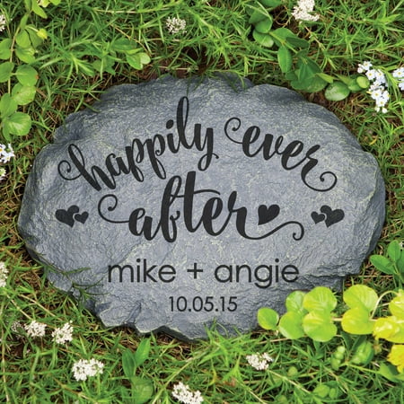 Personalized Happily Ever After Garden Stone