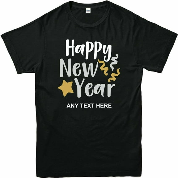 Personalized Happy New Year Shirt Custom Text Birthday Gift New Year Eve Tee