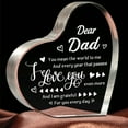 thumbnail image 1 of **"Personalized Heart Acrylic Keepsake for Dad - Sunflower Father's Day Gift, Birthday Present, Office Desk Decor, 10x10cm Clear Appreciation Sign, Trending Thank You Gift for Stepdad & Father-in-Law, 1 of 9