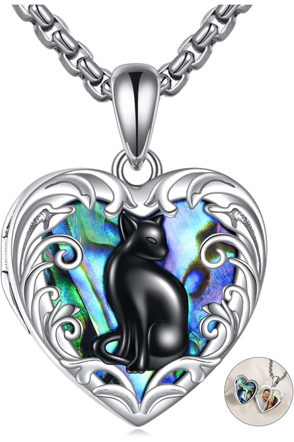 Personalized Heart Locket Necklace 925 Sterling Silver That Holds Pictures Photo Keep Someone Near to You Custom Lockets Necklaces Letters Engraving for His Her