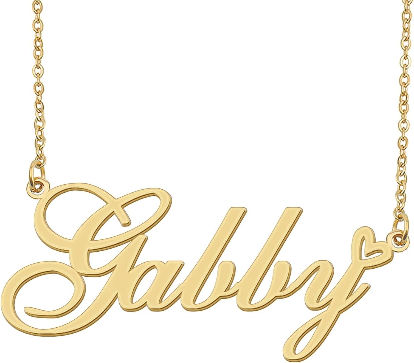 Personalized Heart Name Necklace Gold Custom Any Names Stainless Steel ...