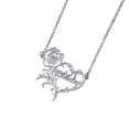 thumbnail image 1 of Personalized Heart and Rose Shaped Custom Name Necklaces Jewelry Gift for Women, 1 of 4