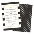 thumbnail image 1 of Personalized Hearts and Stripes Wedding Invitations, 1 of 4