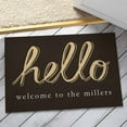 thumbnail image 1 of Personalized Hello Doormat, Mocha, 1 of 1