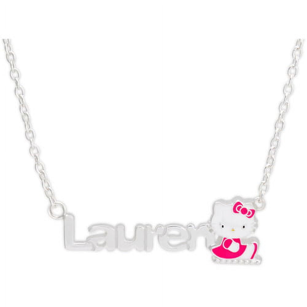 Personalized Hello Kitty Sterling Silver Name Necklace 16