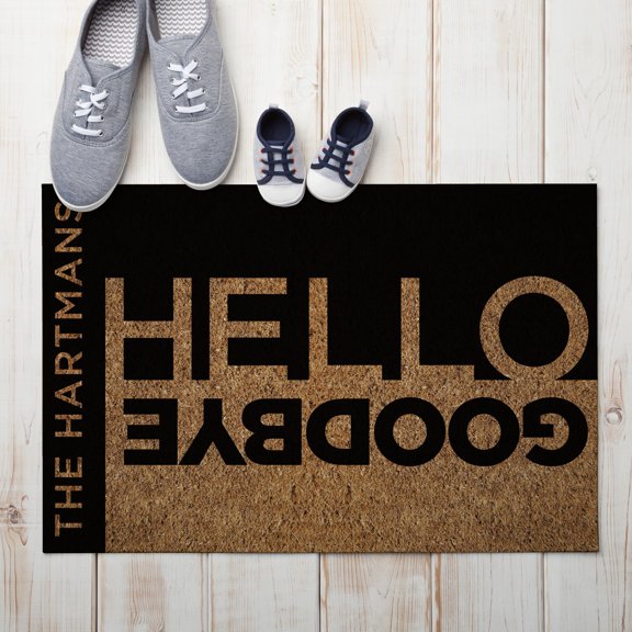 Personalized Hello and Goodbye Doormat