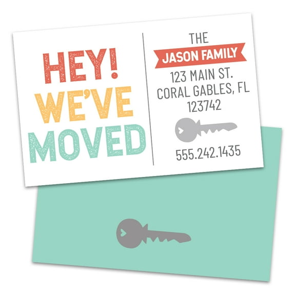 Personalized Hey We've Moved Moving Announcement