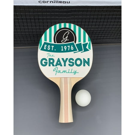 Personalized High-Quality Hardwood 5 Ply Blade Ping Pong Paddle - Grayson. 1 Paddle.