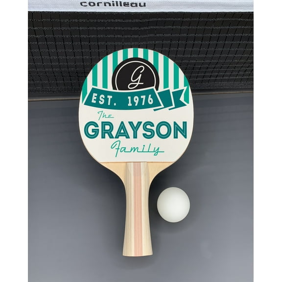 Personalized High-Quality Hardwood 5 Ply Blade Ping Pong Paddle - Grayson. 1 Paddle.