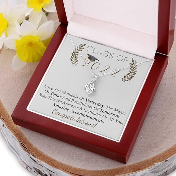 Personalized High School Gradution Gift, Graduation Gift For Her, College Graduation Necklace For her, Personalized gift for graduation jewelry With Message Card