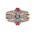 thumbnail image 1 of Personalized High School Name Year Inside Engraving Customizable Round Cut Class Ring For Women 925 Sterling Silver, 1 of 2