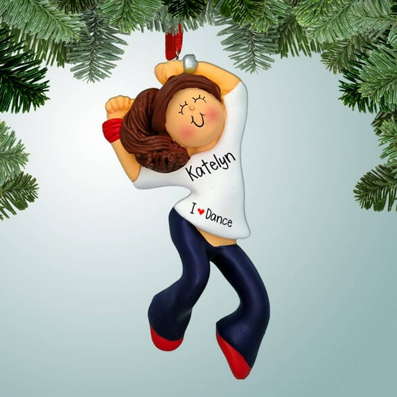 Personalized Hip Hop Dance - Zumba Girl - Brown Christmas Ornament - School Cheerleading - Dance Team - Cheer Squad - Great Gift Ideas