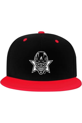 Personalized Hockey Hip Hop Hat Two Tone Flat Bill 6 Panel Cap Unisex