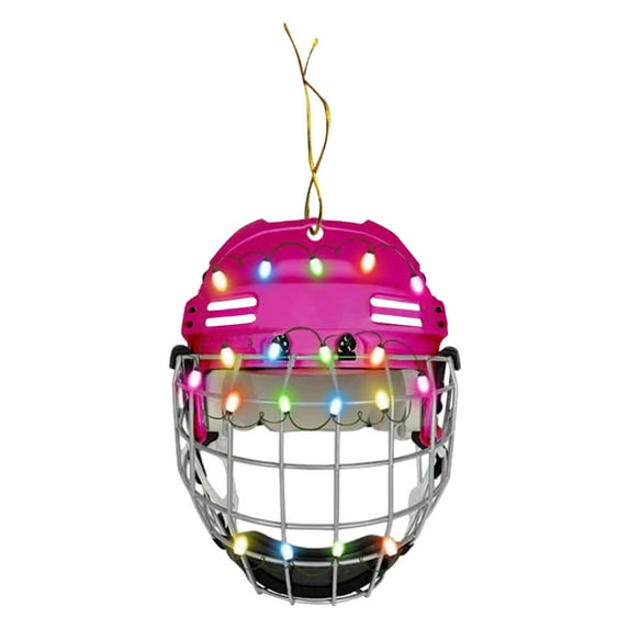 Personalized Hockey Ornament - Custom 2D Acrylic Christmas Tree Decoration with & Cage Design, Gift for Ice Hockey Players and Lovers, Unique Xmas Hanging Gift