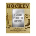 thumbnail image 1 of Personalized Hockey Theme Engraved Wood Picture Frame With Name - 4 x 6 Inches Horizontal Customizable Gift, 1 of 1