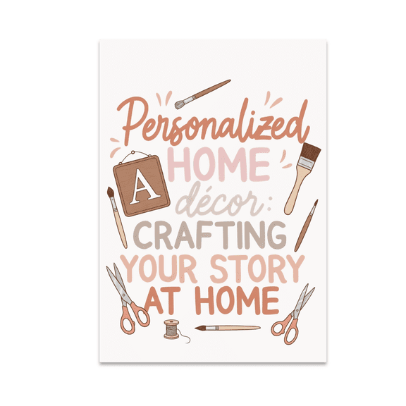Personalized Home Decor Crafting Your Story - DIY Enthusiast - 13x19 Poster Print