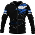 thumbnail image 1 of Personalized Honduras APO Hoodie, Honduras Pride Honduras Flag 3D Zip Hoodie Sweatshirt Tshirt Men and Women (ZipHoodie, XL), 1 of 6