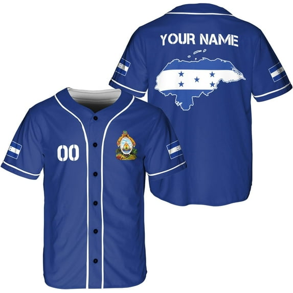 Personalized Honduras Baseball Jersey Shirt, Honduras Jersey for Men and Women (3XL)