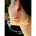 thumbnail image 1 of Personalized Hoop Crown Name Earrings, 1 of 2