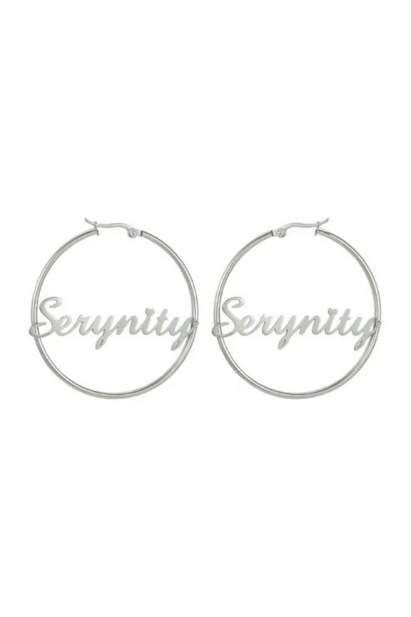 Personalized Hoop Custom Name Gold Earrings for Woman Mother Gift Jewelry