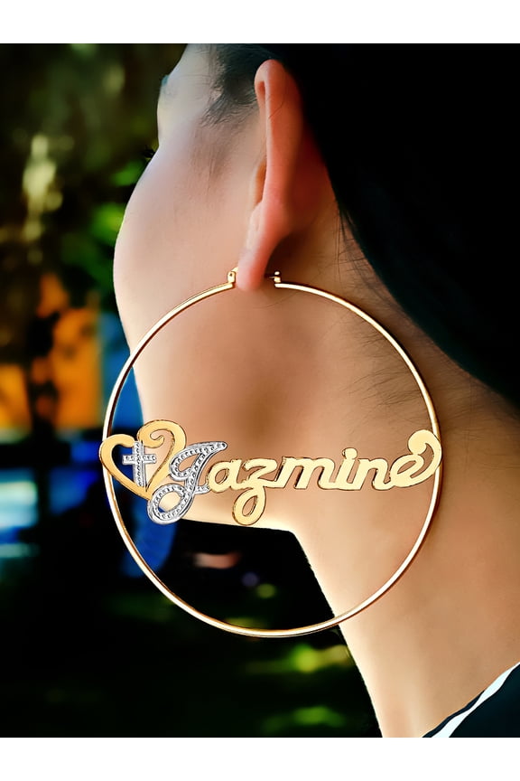Personalized Hoop Name Earrings