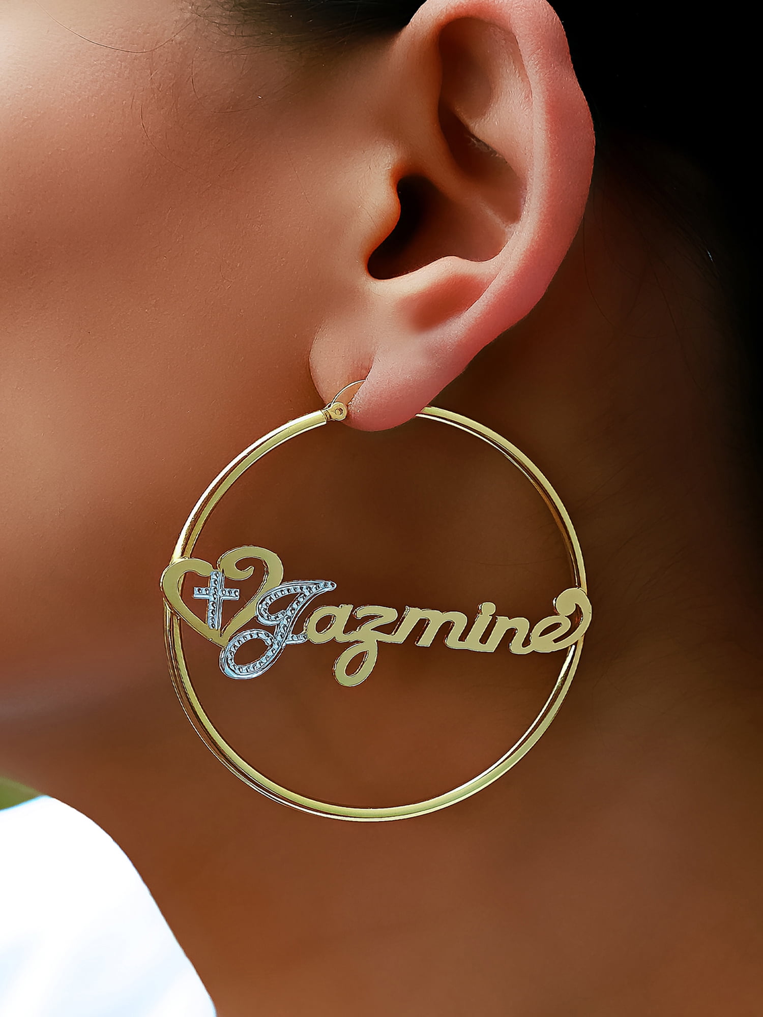 Personalized Hoop Name Earrings