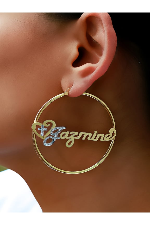 Personalized Hoop Name Earrings