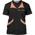 thumbnail image 1 of Personalized Hoosekeeping Shirts 3D Over Print for Men & Women, Housekeeper House Cleaning Uniforms for Women (Orange, L), 1 of 9