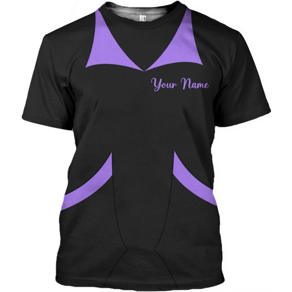 Personalized Hoosekeeping Shirts 3D Over Print for Men & Women, Housekeeper House Cleaning Uniforms for Women (Purple, S)