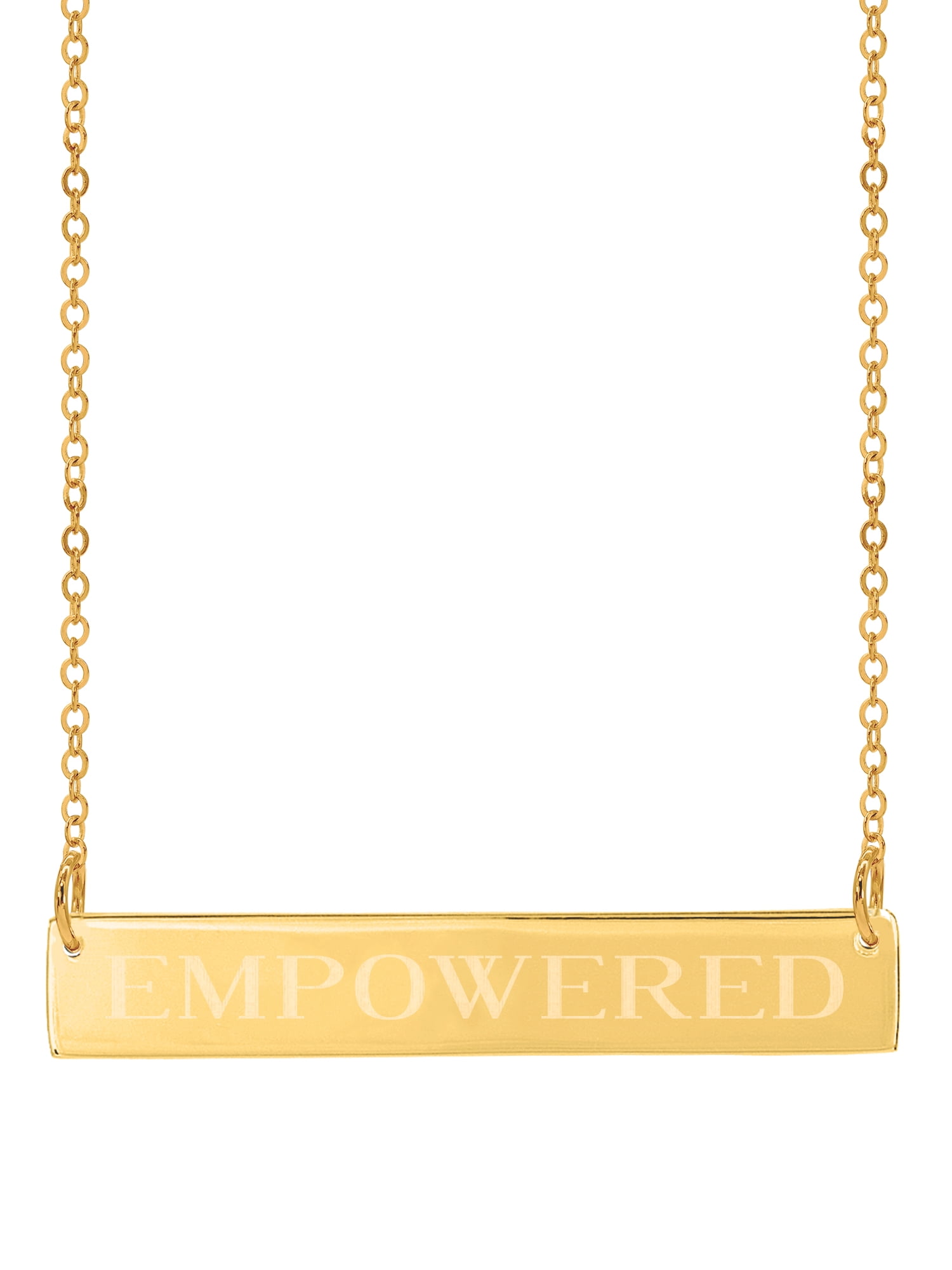 Personalized Horizontal Name Bar Necklace