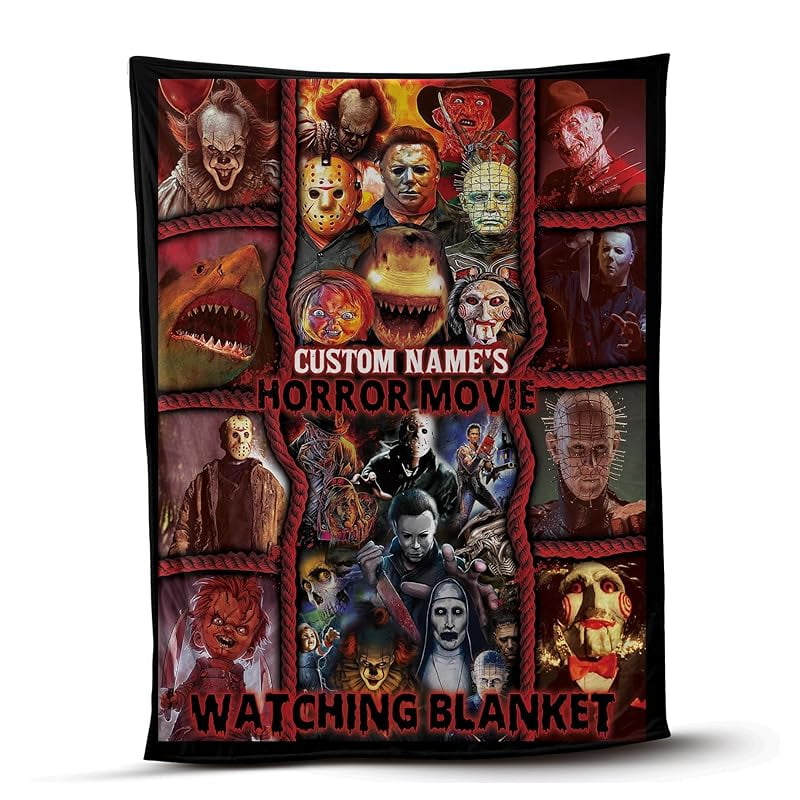 Personalized horror movie watching blanket hotsell