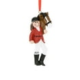 thumbnail image 1 of Personalized Horse Ornament 2024 - Girl Brunette with Horseback Riding  Ornaments for Christmas Tree, 1 of 10