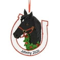 thumbnail image 1 of Personalized Horseback Riding Ornament - Equestrian Christmas Ornaments, Ranch Christmas Ornament, Horse Ornament, Equine Gifts for Horse Lovers - Black Horse - Free Customization, 1 of 10