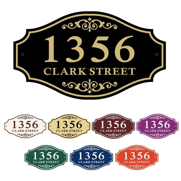 Personalized House Address Sign, Address Sign for House Home Office Street Yard Mailbox,Metal Aluminum Address Plaque,Indoor/Outdoor Use