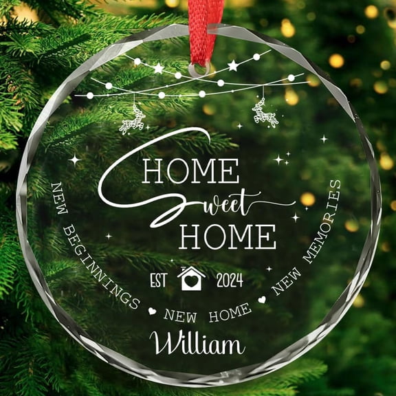 Personalized House Warming Gifts New Home 2025 - New Home Gifts - Custom First Christmas in Our New Home Ornament 2025 - Housewarming Gifts for Newlywed, Married, Engaged, Mr, Mrs, Him, Her