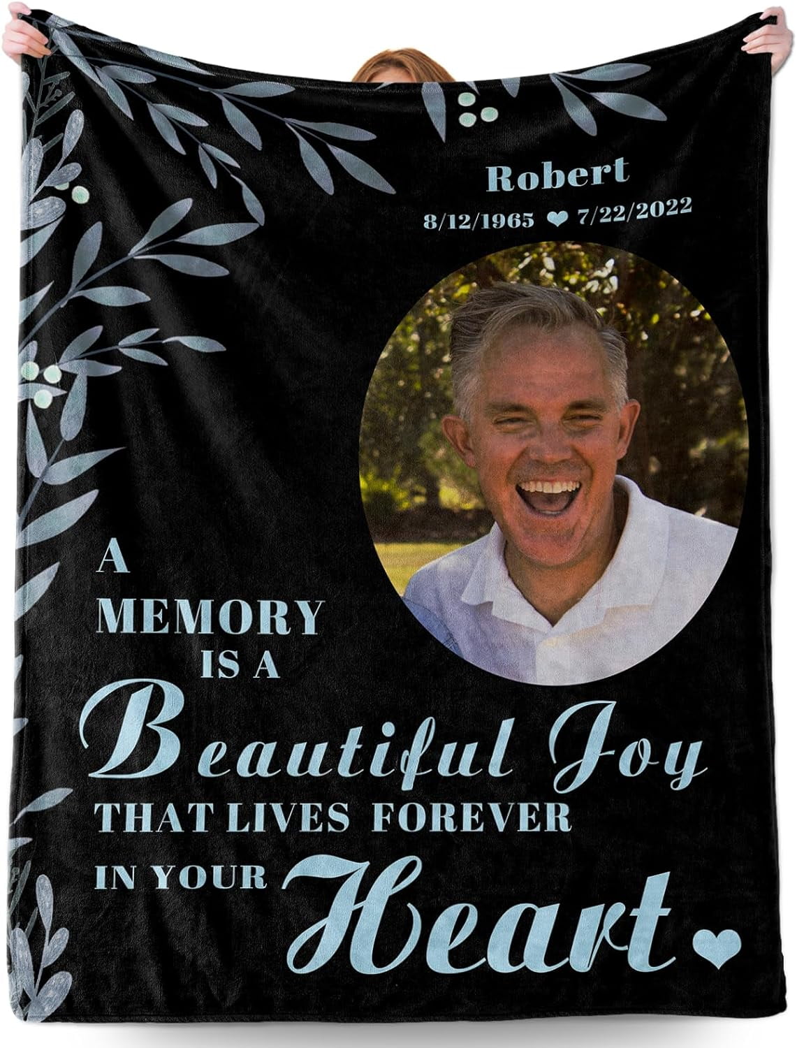 Personalized Hug from Heaven Blanket Custom Memorial Blankets with
