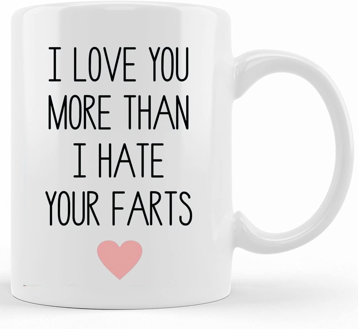 Personalized I Love You More Than I Hate Your Farts Mug, Valentines Day