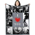 thumbnail image 1 of Personalized I Love You Photo Blankets for Mom Gifts from Daughter Son Custom Mothers Day Blankets with Photos Collage for Mom Blankets with Picture Customized Blankets, 1 of 5