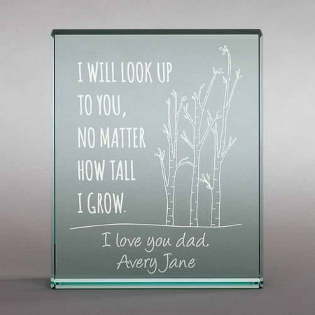 Personalized I Will Look Up To You Glass Keepsake - Gift for Dad