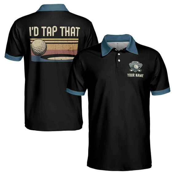 Personalized I'd Tap That Funny Golf Men 3D All Over Print Polo Shirt Size S-5XL