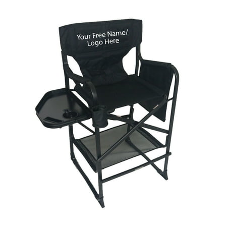 Personalized Imprinted Professional Tall Directors Chair with Side Tray