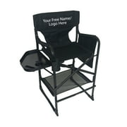 Personalized Imprinted Professional Tall Directors Chair with Side Tray